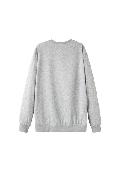 Medinenur Ice Cream Baskılı Kapüşonlu Sweatshirt Gri