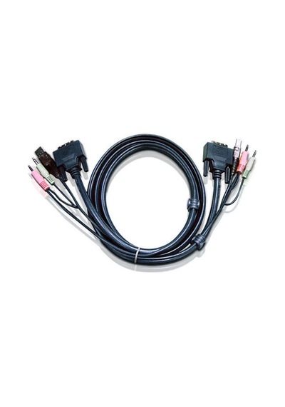 Aten 2l-7d03ud 3 Mt Usb Klavye Mouse Monitör Dual Dvı-d Kvm Switch Kablosu