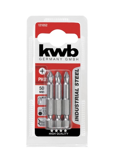 Kwb Bits Uç Seti 3 Parça Endüstriyel Ph 2 50 Mm - 49121052
