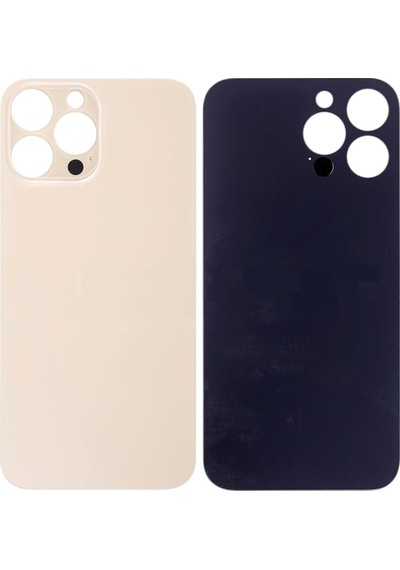 Apple Uyumlu iPhone 13 Pro Max Arka Pil Batarya Kapağı - Lens Hariç Gold