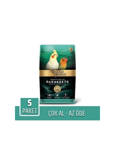 Gold Wings Premium Paraket Yemi 1kg X 5 Paket