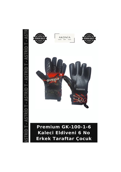 Premium Gk-100-1-6 Kaleci Eldiveni 6 No Erkek Taraftar Çocuk Çok Renkli