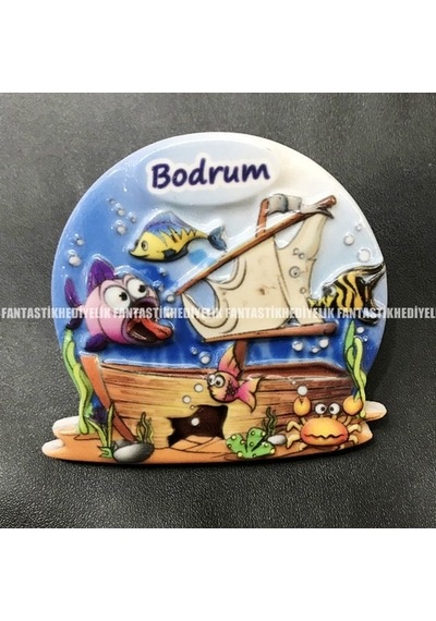 Tekne Sandal Balık Akvaryum Tasarım Bodrum Buzdolabı Süs Magnet