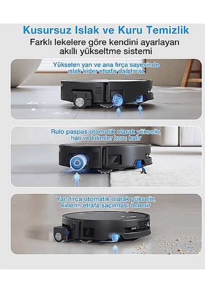 Ecovacs T80S Omni Robot Süpürge + Mop Siyah