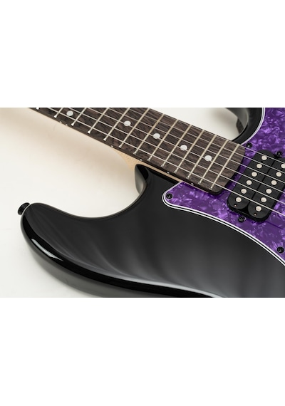 New Orleans Vega Pr Hsh Mat Siyah Ve Mor Elektro Gitar