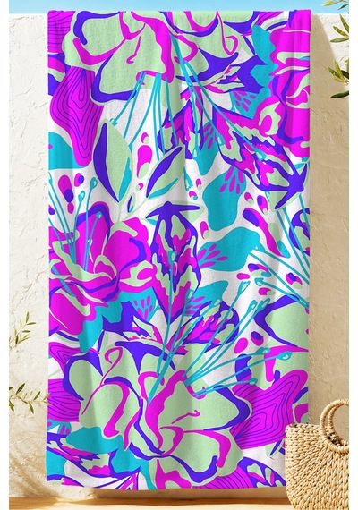 Çiçek Desenli Tropikal Plaj Havlusu-canlı Renkli Modern Floral Havuz Deniz Hızlı Kuruyan Örtü Havlu Dumanlı Şafak Çiçek Desenli Tropikal Plaj Havlusu-canlı Renkli Modern Floral Havuz Deniz Hızlı Kuruyan Örtü Havlu Dumanlı Şafak