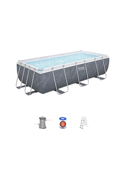 Bestway 56721 Power Steel Prefabrik Yerüstü Havuz 4,04 M X 2,01 M X 1,00 M