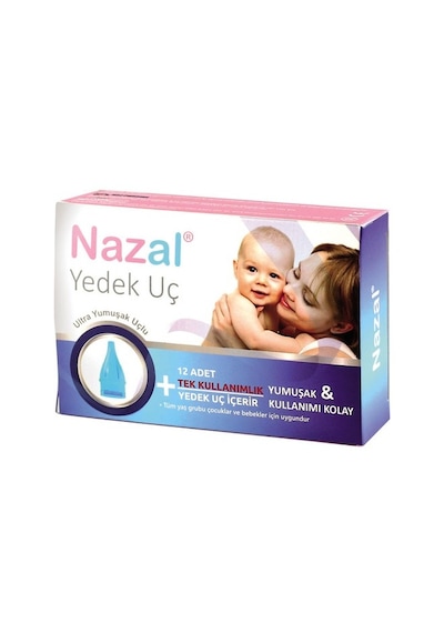 Nazal Burun Aspiratörü Yedek Ucu 12'li (Otribebe Uyumlu)