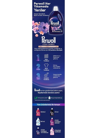 Hassas Sıvı Çamaşır Deterjanı Yenileme&çiçek Cazibesi Siyah 2,75 L 0.75 LT - 2.5 LT - 12 KG