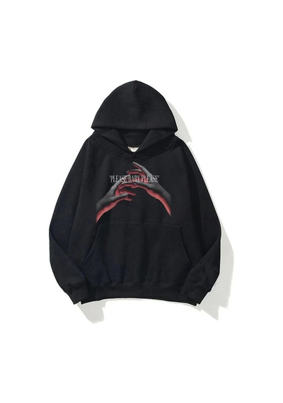 Startmore Unisex Please Baby Sweatshirt Hoodie Siyah Siyah