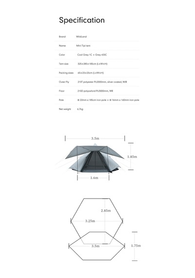 Wildland Mini Tipi Çadır Std