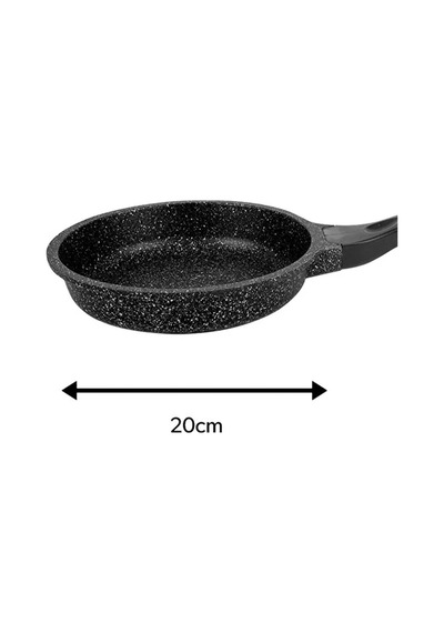20 Cm Yanmaz Yapışmaz Döküm Mini Saplı Tava Siyah