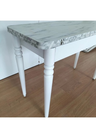 110 X 45 Katlanır Masa Mermer Desen