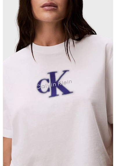 Calvin Klein Bayan T Shirt Lv047f800g Yaf Beyaz BEYAZ