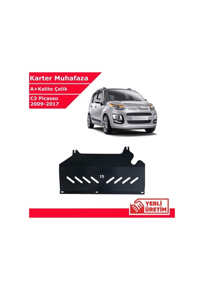 Citroen C3 Picasso 2009-2017 Çelik Karter Muhafaza Çelik Koruma Sacı A+ Kalite Yerli Üretim
