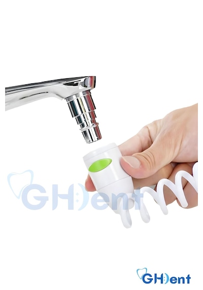 Ghdent SH16 6 Başlıklı Fırçalı & Tek Gözlü Tazyikli BPA Free & FDA Kriterli Hibrit Manuel Ağız Duşu﻿﻿