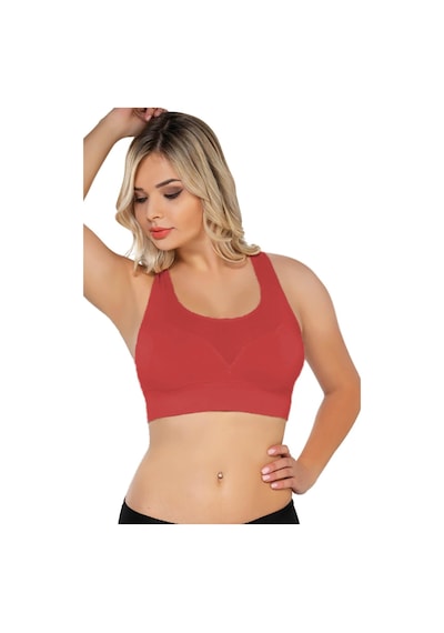 Coral Mı Emay 4027 Seamless Tül Pedli Toparlayıcı Büstiyer Coral Çok Renkli