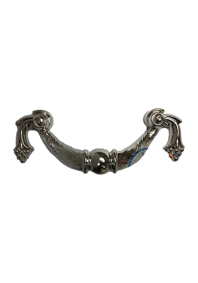 Dekoratif Zamak Üzümlü Kulp - 64mm, Nikel, 1 Adet