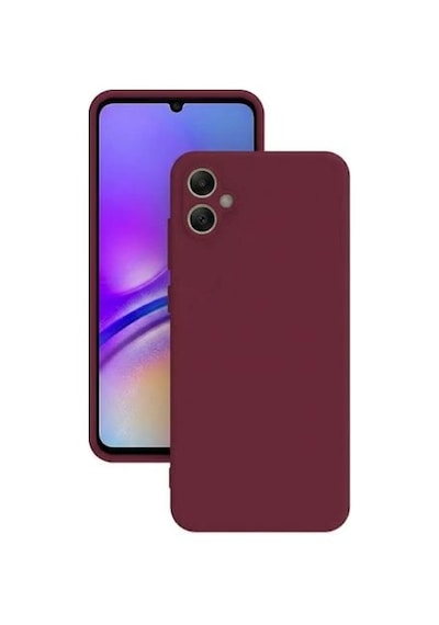 Samsung Galaxy Uyumlu  A07 Kılıf Kamera Korumalı Silikon Rubber Arka Kapak Bordo