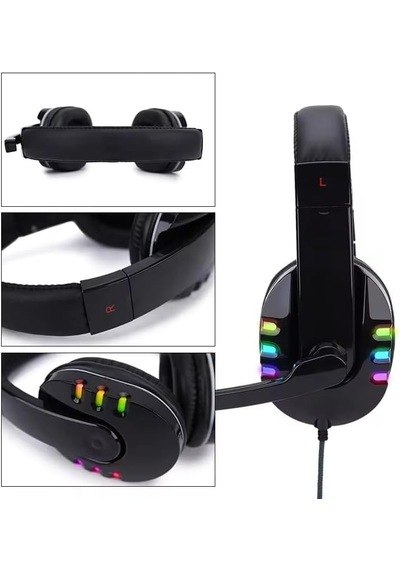 Xk-hp8 Oyuncu Kulaklığı Rgb Işıklı Mikrofonlu Gaming