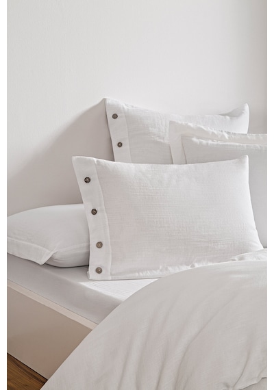 Özdilek Nadia King Size Muslin Nevresim Takımı Beyaz