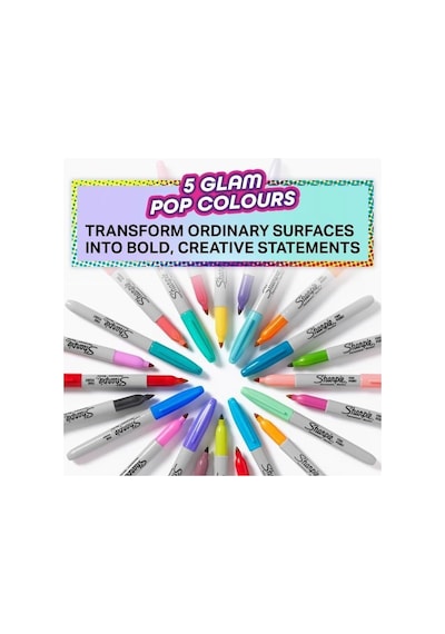 Sharpie Glam Pop Mfine Permanent Markör 5 Li