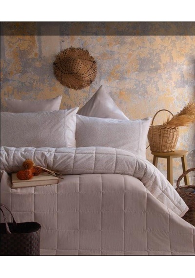 Apricitas Home Çift Kişilik Yatak Örtüsü Set İnes Bej Ap83t00010022