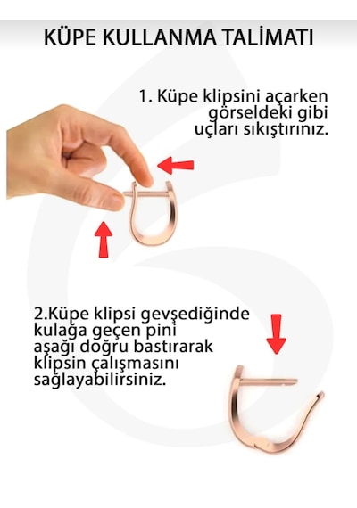 Altın Kaplama Klipsli Mineli Pembe Çiçekli Gümüş Çocuk Küpesi