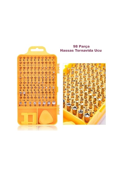 Hpy Pazar 115 Parça Hassas Tornavida Seti, Krom-vanadyum Çelik, Manyetik Uçlu, Telefon Pc Elektronik Tamir İçin