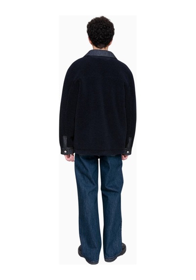 A.p.c Will Jacket Düz Kesim Klasik Yaka Raw Denim Detaylı Erkek Ceket Koyu Lacivert