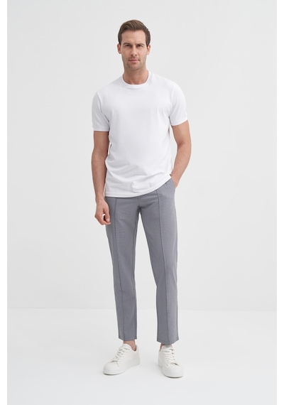 Cazador Erkek Beyaz Bisiklet Yaka T-shirt 46200 Beyaz