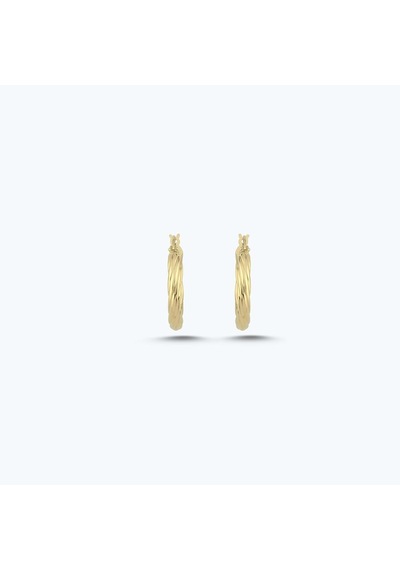 Altınbaş Altın Halka Küpe Akp0247-y-25977-15mm Çok Renkli
