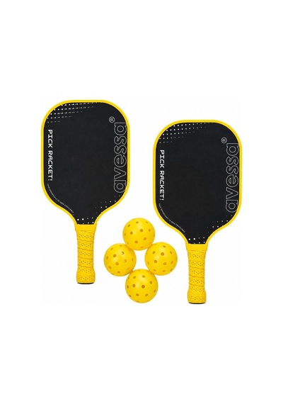 Delux Serisi Pkl-set-200 Fıberglass Pıckle Raket Set 2 Raket 4 Top Egzersiz Rekabet Hareket Çok Renkli