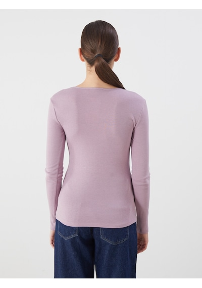 Lcw Everyday Lila Bisiklet Yaka Kadın Body