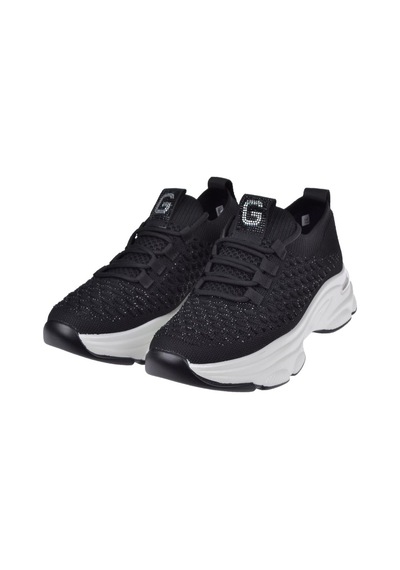Guja Taşlı Triko Kadın Spor Ayakkabı Gj-309-3 Siyah Siyah