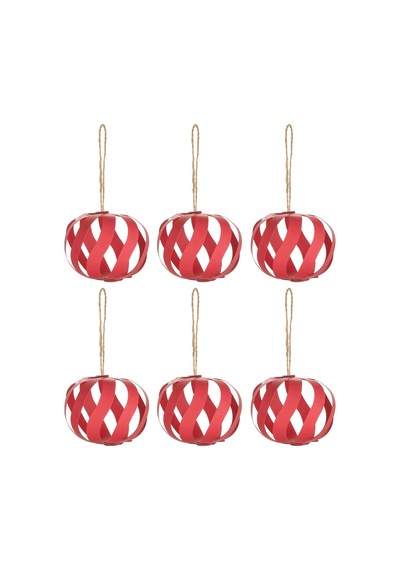 Ikea Vinterfint Kırmızı Noel Süsü 8 Cm