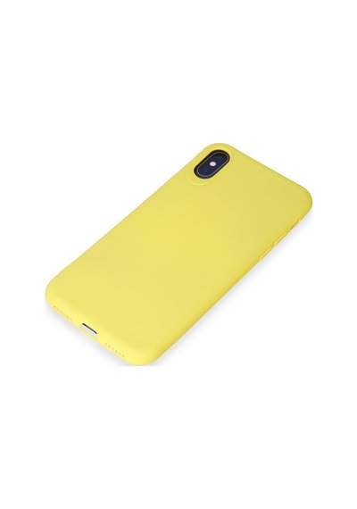 Apple iPhone  Uyumlu,  X Kılıf First Silikon - Sarı