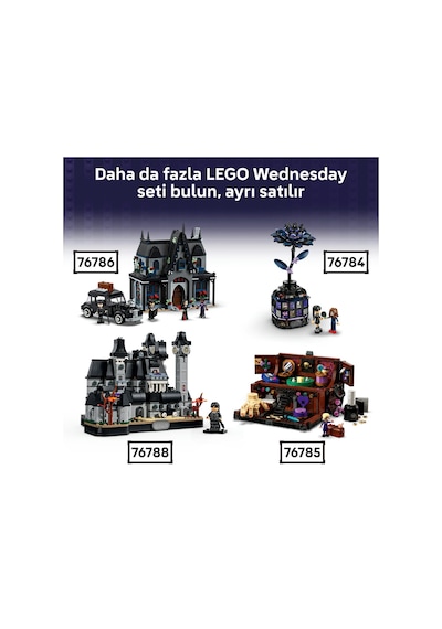 LEGO® Wednesday Sırt Çantası 76787 - 9 Yaş ve Üzeri Çocuklar için Mini Bebek Figürü İçeren Yaratıcı Oyuncak Yapım Seti (401 Parça)