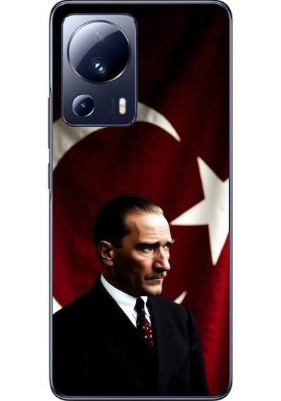 Xiaomi Mi 13 Lite Uyumlu Şeffaf Kılıf Atatürk 4 Tasarımlı