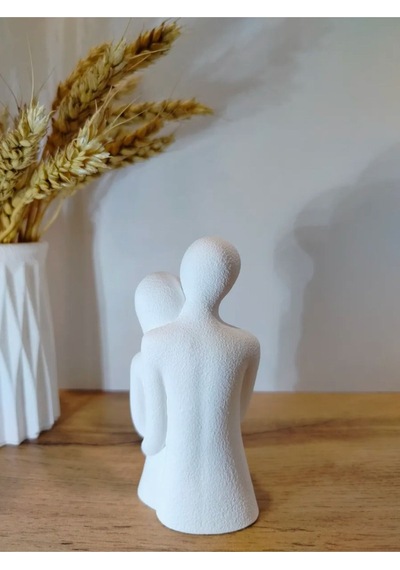 Soyut Sevgi Heykeli Minimalist & Anlam Yüklü Dekoratif Figür