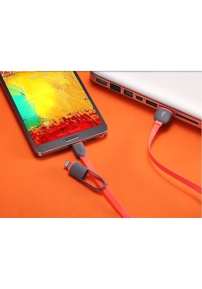 Micro Usb Şarj Kablosu Çift Başlı