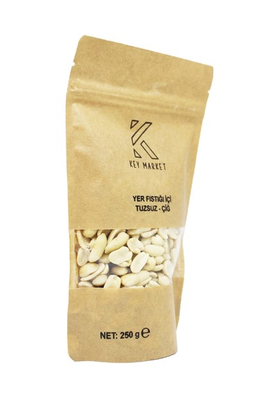Laçoko Key Market 250 Gram Soyulmuş, Tuzsuz, Doğal Az Kavrulmuş Yer Fıstığı 250 Gram 0.75 LT - 2.5 LT - 12 KG