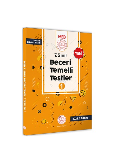 2026 7.Sınıf MEB Beceri Temelli Testler 1. Kitap Örnek Soru Bankası (Renkli Baskı) BASKI ÜCRETİ