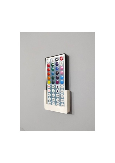 Rgb Led Işık Uzaktan Kumanda Tutucu - Duvar Aparatı - Beyaz