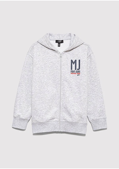 Mavi Fermuarlı Gri Erkek Çocuk Sweatshirt M6s10138-88467 Gri