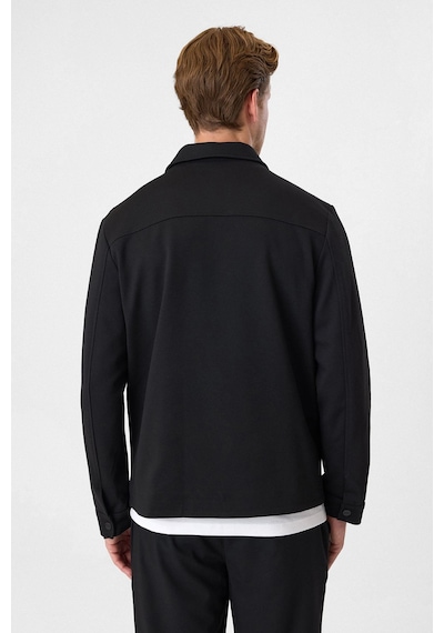 Back And Bond Siyah Regular Fit Çıt Çıt Kapamalı Örme Mont Çok Renkli