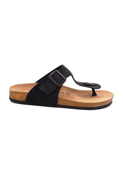 Fly Soft Mıkanos S903 Poli Hafif Taban Tokalı Erkek Terlik Siyah Siyah