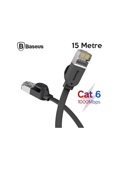 Baseus High Speed Six Types Of Rj45 Gigabit Ethernet Kablosu Round Cable 15metre- 5775