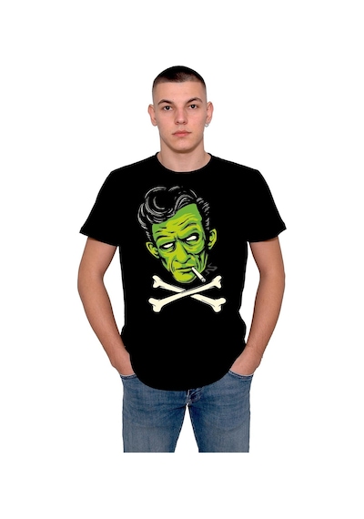 Johnny Cash Frankenstein Psycho Tişört Unisex T-shirt 001