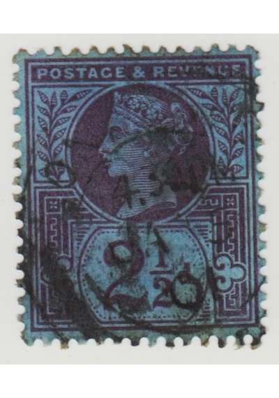 Kraliçe Vıctorıa 2,5 Penny Damgalı Pul 1887. Birleşik Krallık-ingiltere.